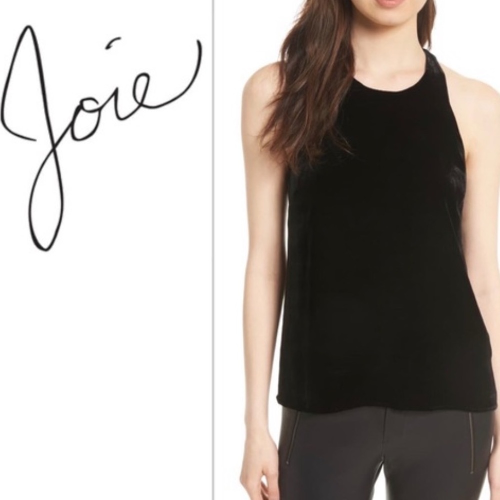 Joie Black Velvet Tank Top